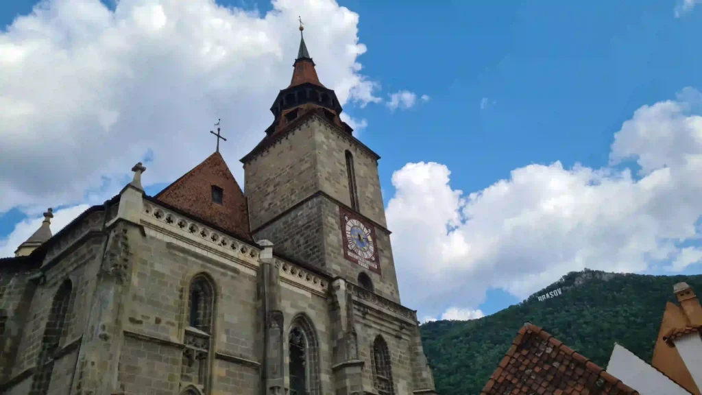 Black Church view from sightseeing bus Brasov